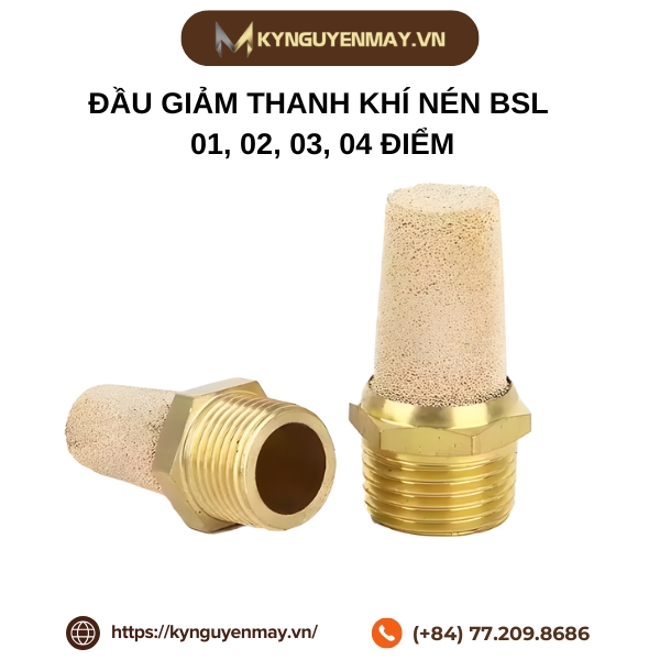 Đầu giảm thanh khí nén BSL 01, 02, 03, 04 điểm