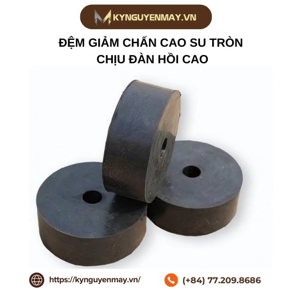 Đệm giảm chấn cao su tròn chịu đàn hồi cao