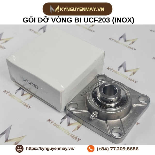 gối đỡ SUCF203 inox