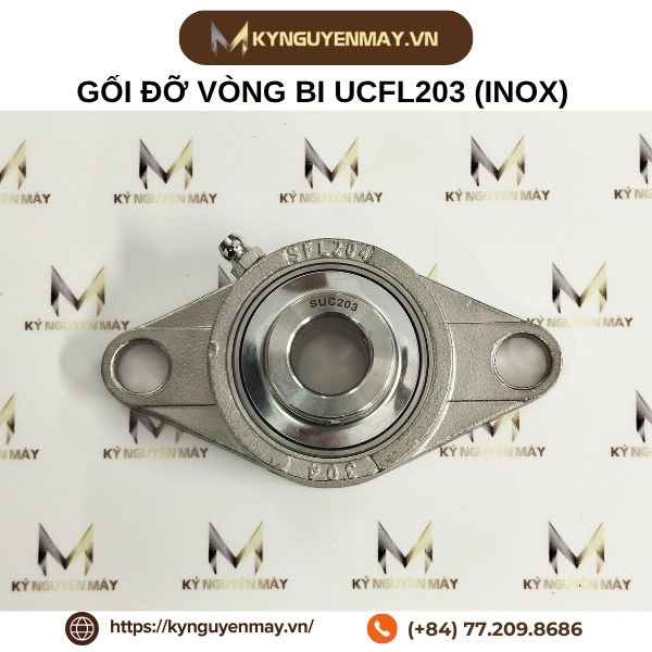 gối đỡ SFL204 - UCFL204 inox