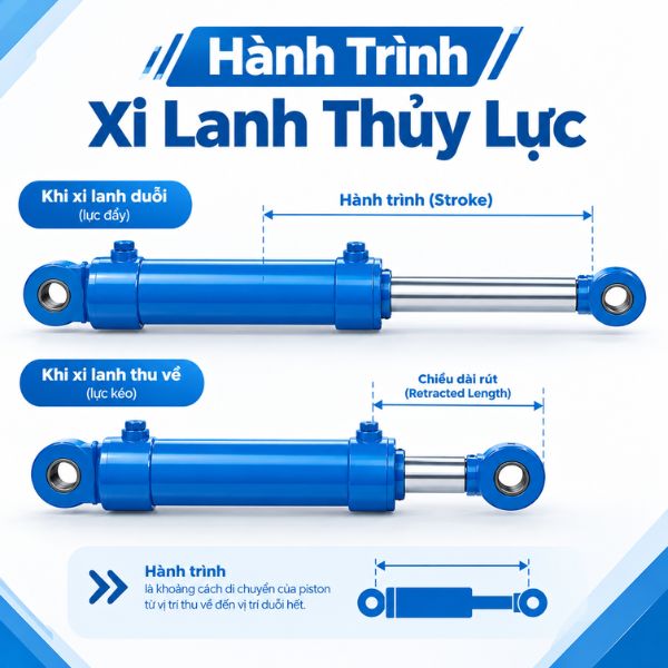 Hành trình xi lanh thuỷ lực