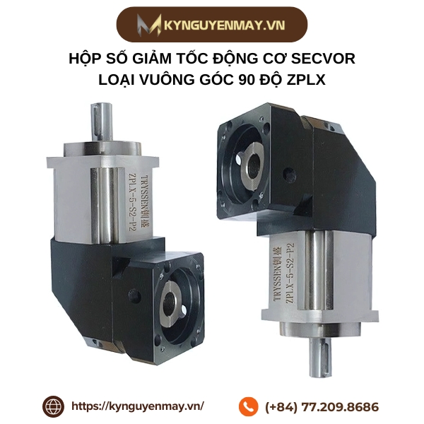 Hộp số giảm tốc động cơ secvor loại vuông góc 90 độ ZPLX