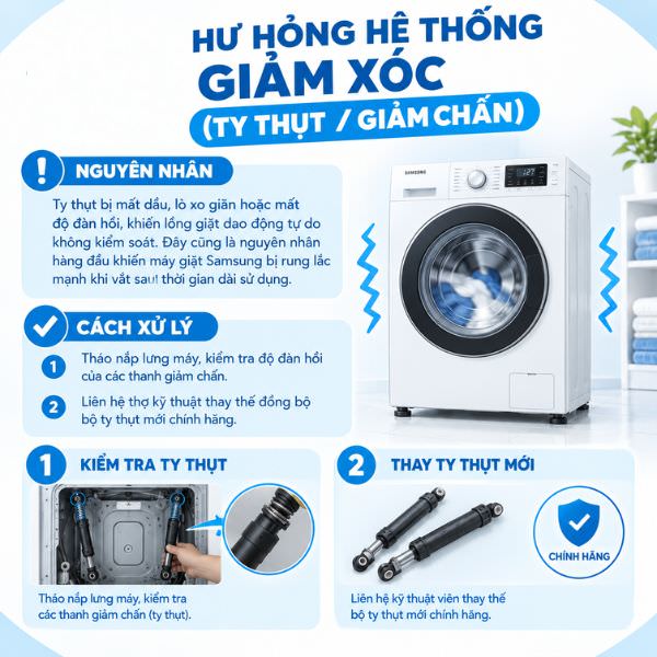 Hư hỏng hệ thống giảm xóc