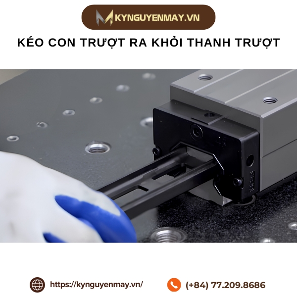 Ảnh kéo con trượt ra khỏi thanh trượt