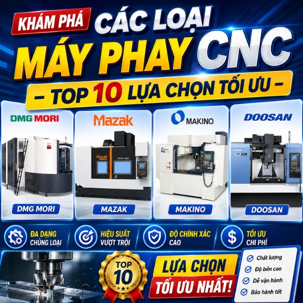 Khám phá các loại máy phay CNC - TOP 10 lựa chọn tối ưu