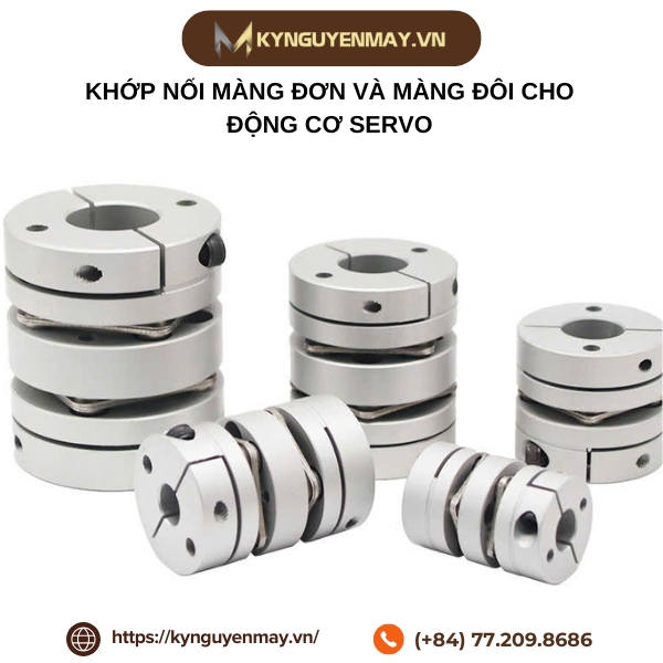 Khớp nối màng đơn và màng đôi cho động cơ servo