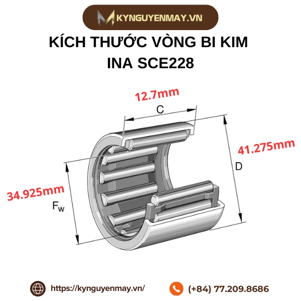 Thông số kỹ thuật bạc đạn INA SCE228