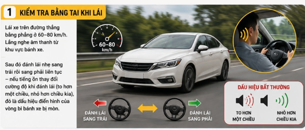 Kiểm ra bằng tai khi lái xe