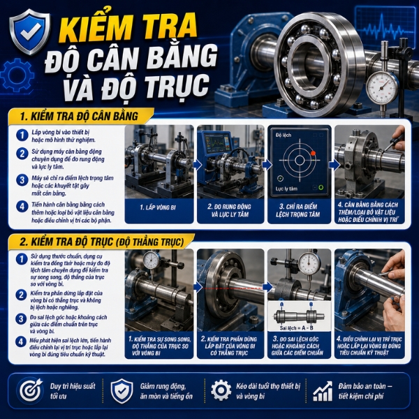 Kiểm tra độ cân bằng và độ trục