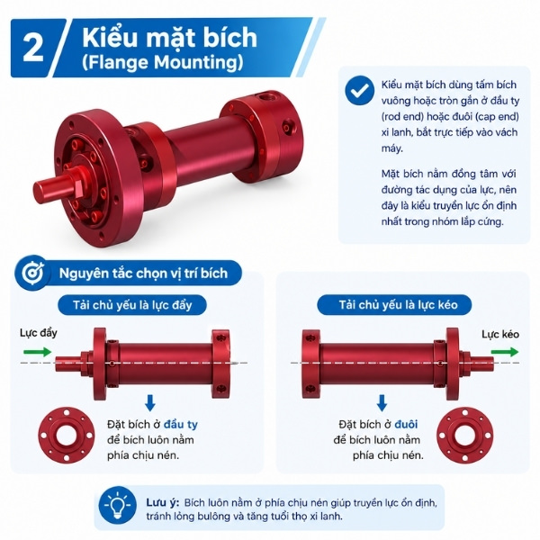 Kiểu mặt bích (Flange Mounting)