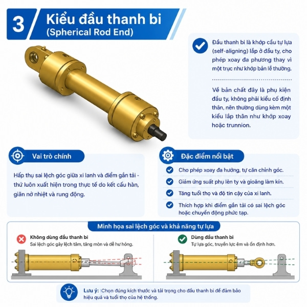 Kiểu đầu thanh bi (Spherical Rod End)