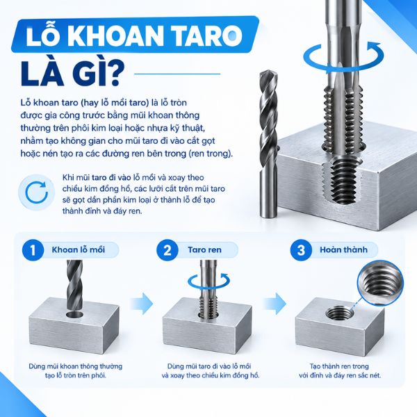 Lỗ khoan taro là gì?