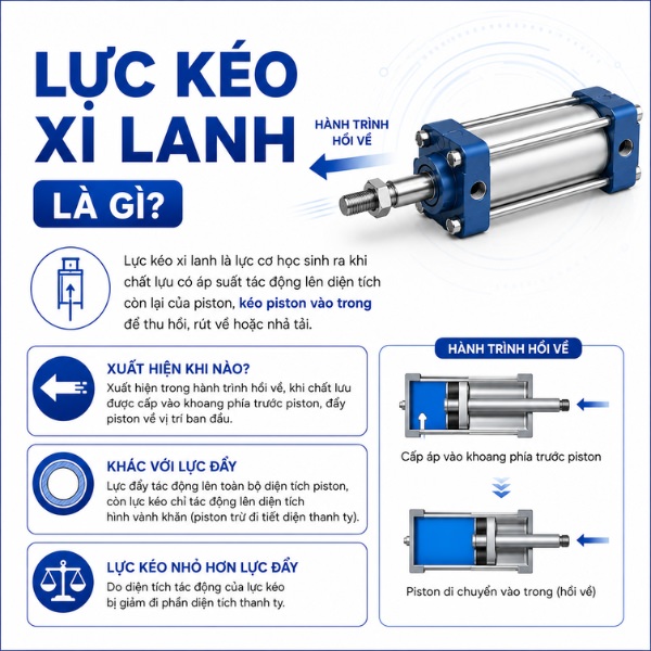 Lực kéo xi lanh là gì
