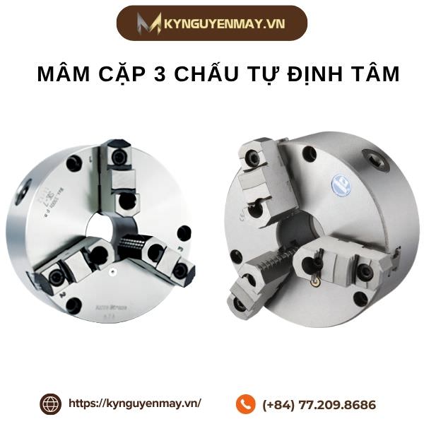 Mâm cặp 3 chấu tự định tâm