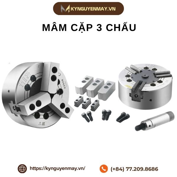 Mâm cặp máy tiện 3 chấu