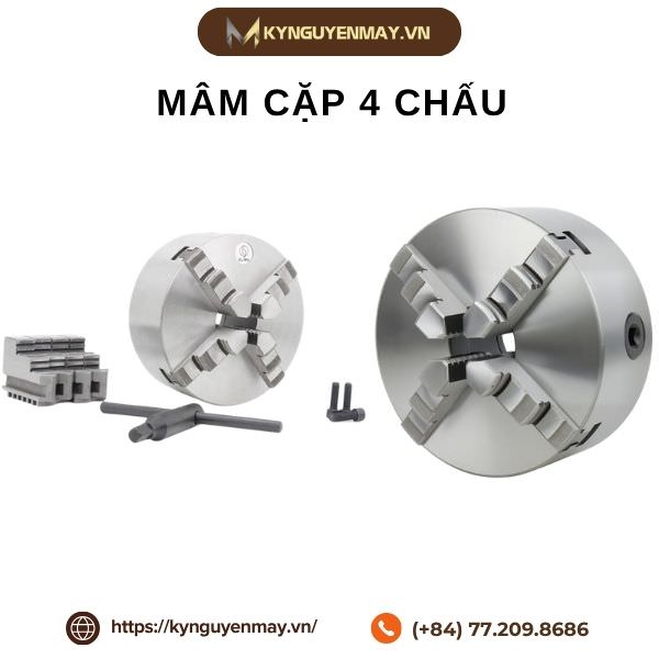 Mâm cặp máy tiện 4 chấu