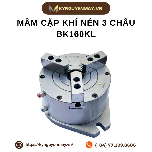 Mâm cặp khí nén 3 chấu BK160KL