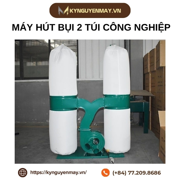 Máy hút bụi 2 túi công nghiệp
