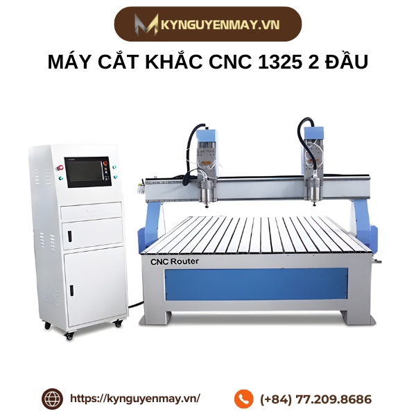 Máy cắt khắc CNC 1325 hai đầu tự động