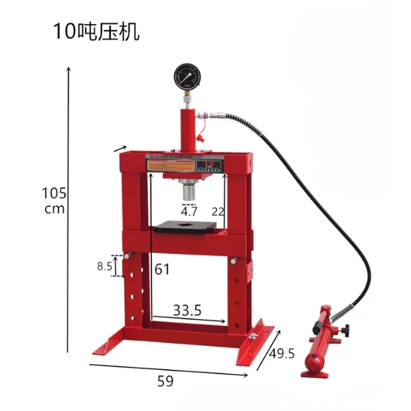 Thông số kỹ thuật máy ép thủy lực 10 tấn