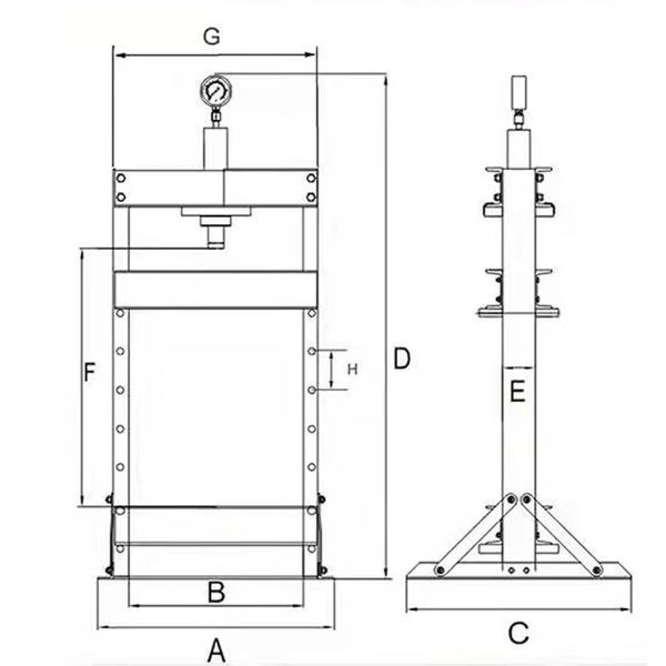 Thông số kỹ thuật máy ép thủy lực 50 tấn