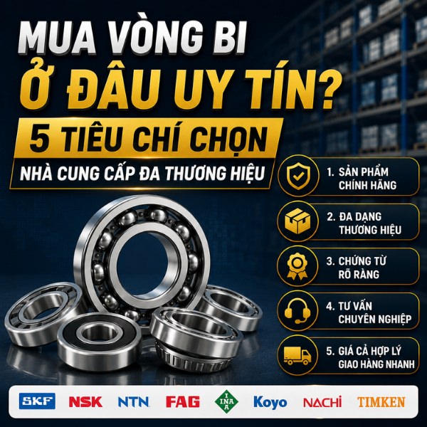 Mua vòng bi ở đâu uy tín? 5 tiêu chí chọn nhà cung cấp đa thương hiệu