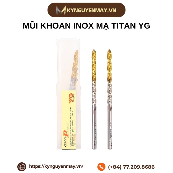 Mũi khoan inox mạ titan YG
