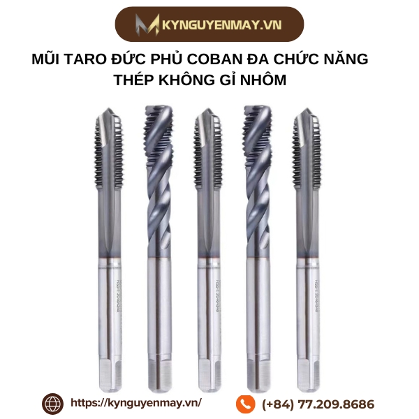 Mũi taro Đức phủ coban đa chức năng thép không gỉ nhôm