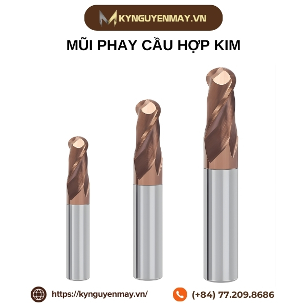 Mũi phay cầu hợp kim