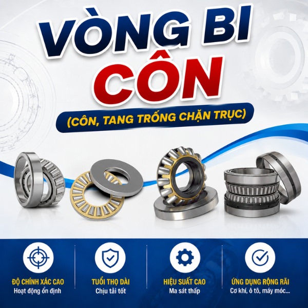 Nhóm vòng bi côn (Hạt đạn hình nón cụt)