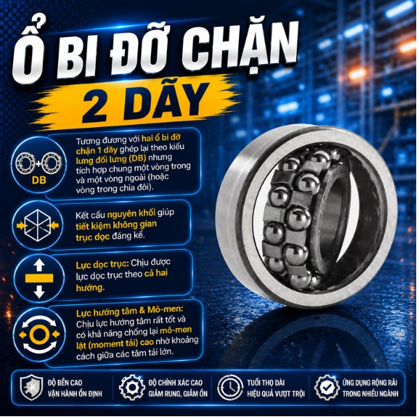 Ổ bi đỡ chặn 2 dãy