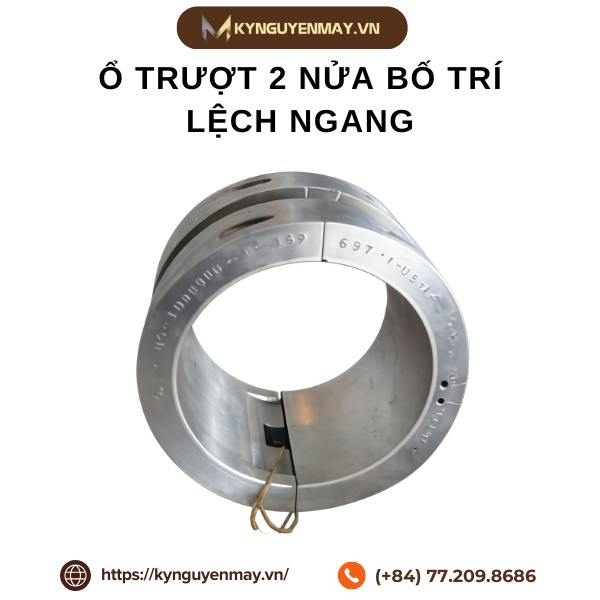 Ổ trượt 2 nửa bố trí lệch ngang