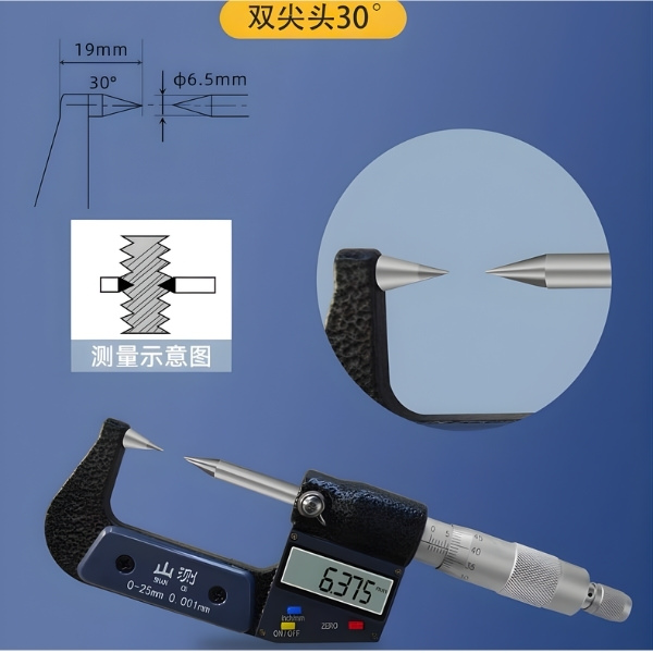 Thông số kỹ thuật panme đo ngoài đầu nhọn 0-25mm