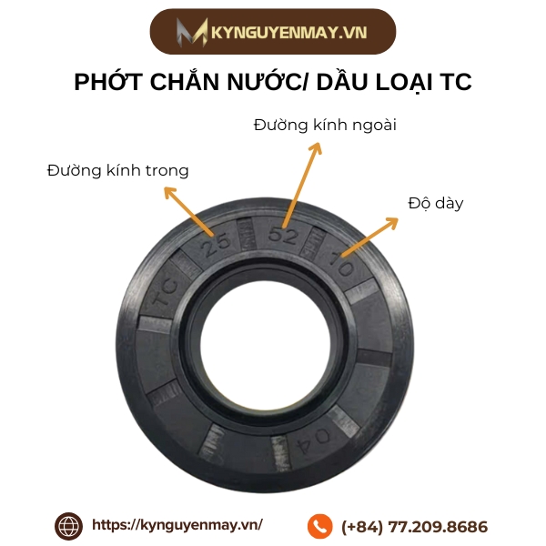 Thông số sản phẩm phớt chống nước/ dầu loại TC