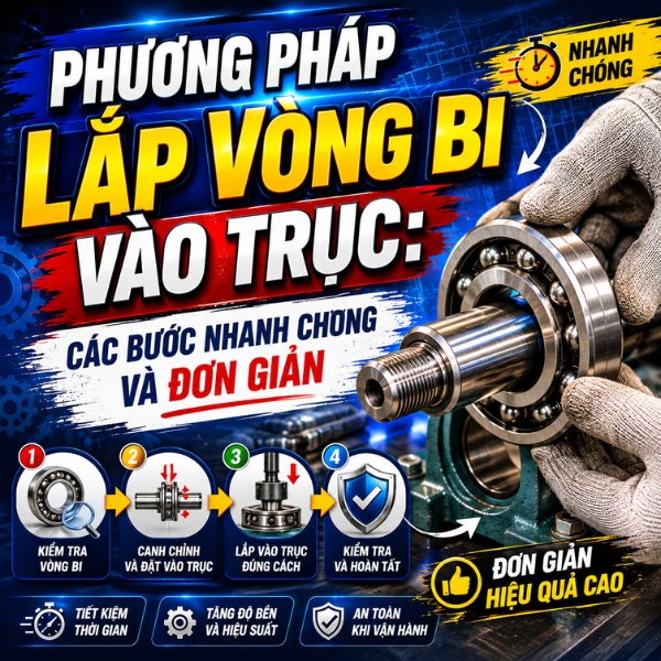 Phương pháp lắp vòng bi vào trục: các bước nhanh chóng và đơn giản