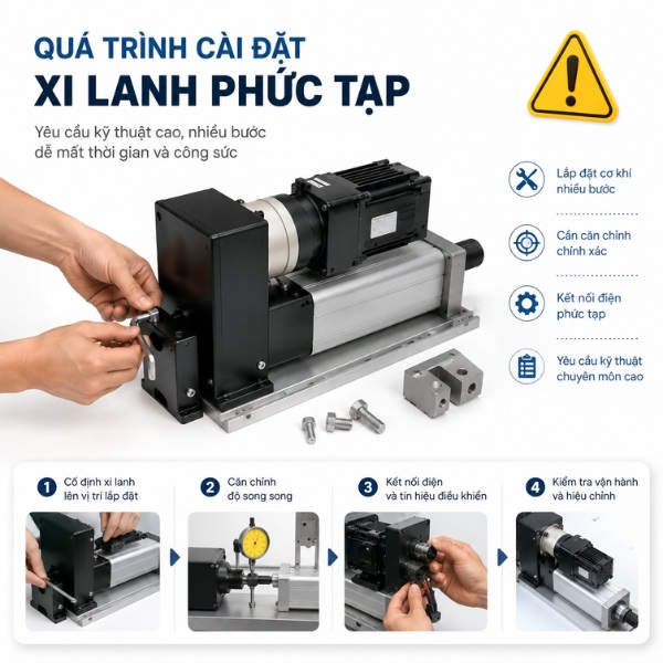 Quá trình láp ráp, cài đặt phức tạp