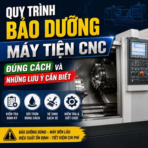 quy trình bảo dưỡng máy tiện CNC đúng cách và những lưu ý cần biết