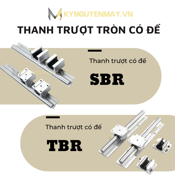 Thanh trượt tròn có đế