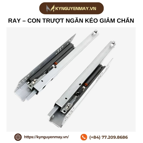 Ray-con trượt ngăn kéo giảm chấn