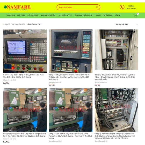 Sửa chữa máy CNC - Máy móc thiết bị tự động Namfare