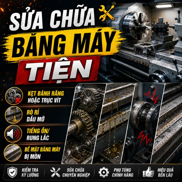 Sửa chữa băng máy tiện