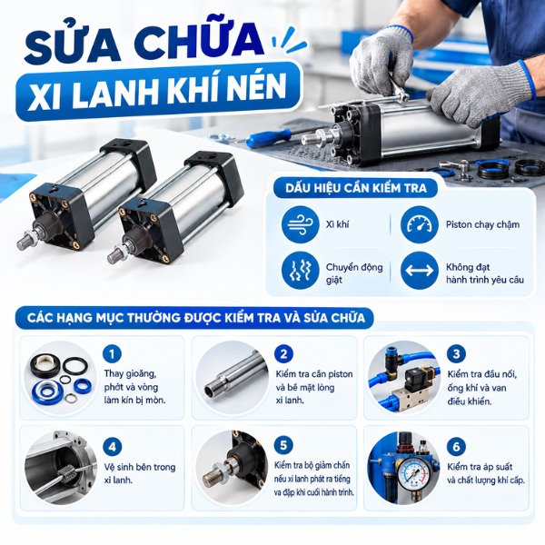 Sửa chữa xi lanh khí nén