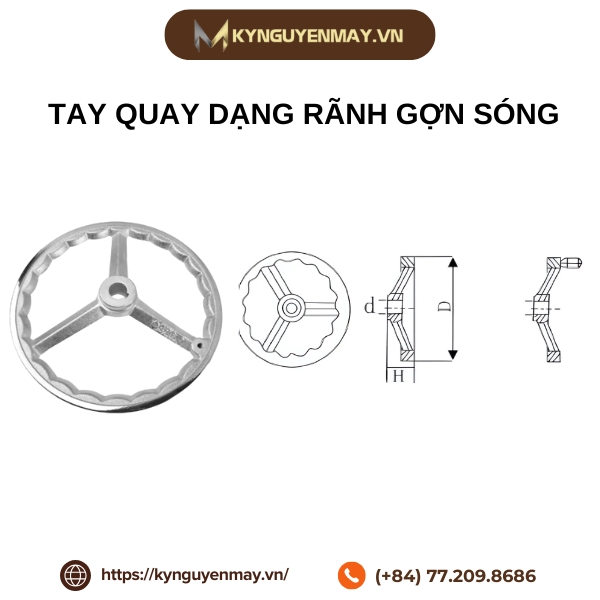 Tay quay dạng rãnh gợn sóng