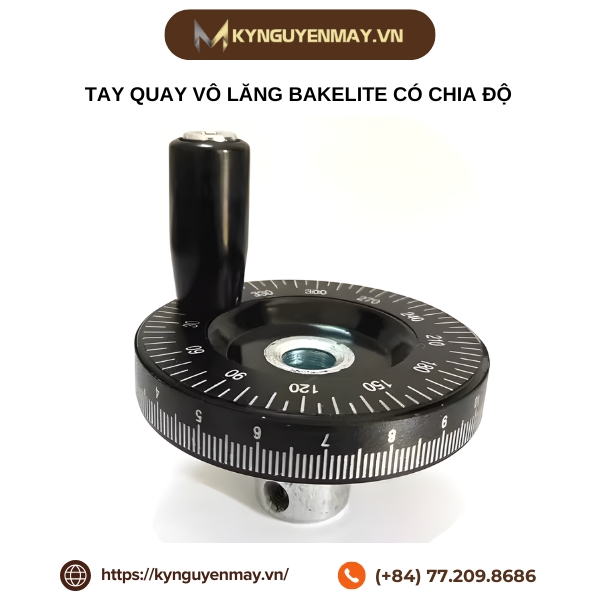 Tay quay vô lăng bakelite có chia độ