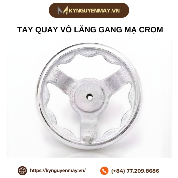 Tay quay vô lăng gang mạ crom