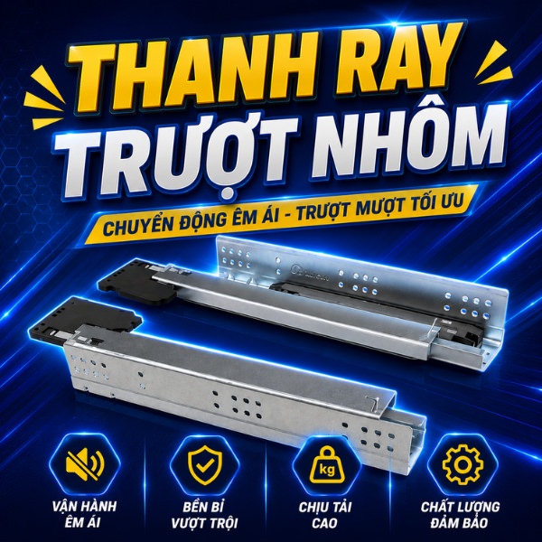 Thanh ray trượt nhôm