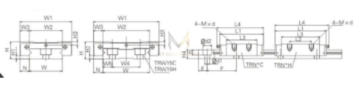 Thông số kỹ thuật ty trượt TRW