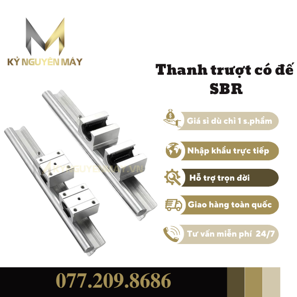 Thanh trượt tròn có đế SBR