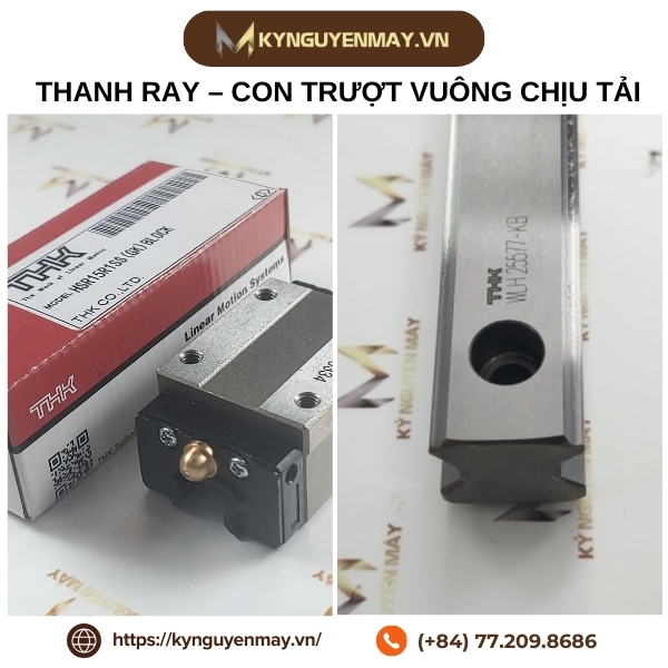 Thanh ray-con trượt vuông chịu tải