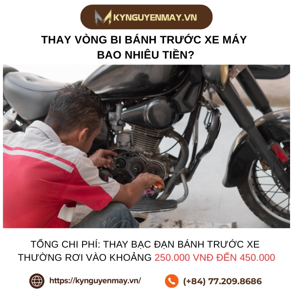 Thay vòng bi bánh trước xe máy bao nhiêu tiền?